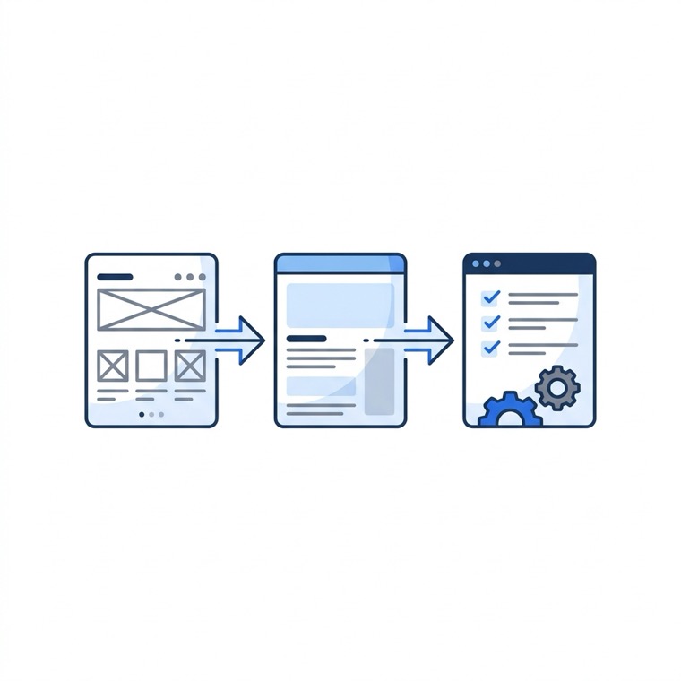 新規事業や業務特化SaaSの企画からMVP、PoC、UI/UX、開発までを支援する様子のイラスト